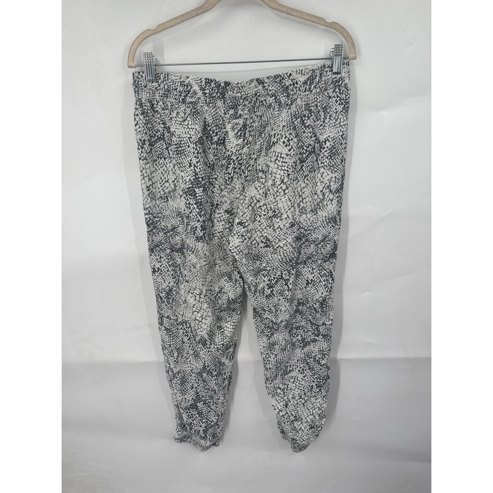 Bella Dahl Reptile Print Lyocell Jogger Pant Women M White Black Retro Bohemian - Picture 2 of 9